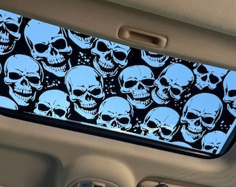 Calcomanía de calaveras para techo solar de coche