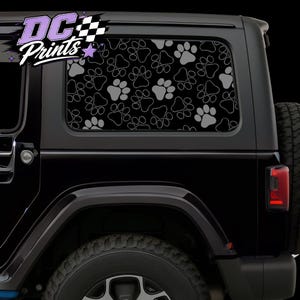 Paw Prints Full Coverage Car Window Decal
