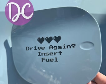 ¿Volver a conducir? Insertar calcomanía para la puerta del auto con tanque de gasolina