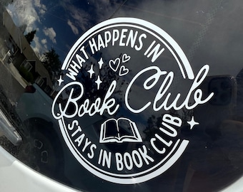 Calcomanía para coche del club de lectura