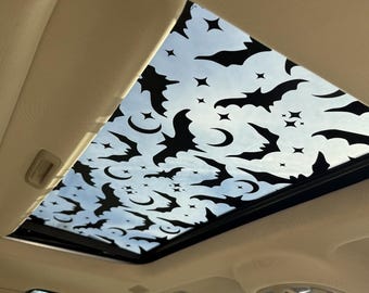 Pegatina para techo solar de coche con murciélagos espeluznantes