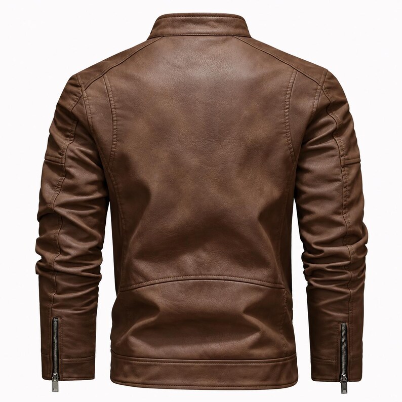 Men’s sheepskin leather motorcycle jacket with stand collar, zipper pockets, metal hardware, soft fleece lining, and timeless retro biker styling.
#MensLeather #BikerJacket #MotoJacket #Sheepskin #LeatherCoat #MensCoat #RetroMoto #RiderStyle #BrownLeather #WinterWear #MensFashion #BikerWear #MotoWear #WarmCoat #LeatherStyle #StandCollar #MensGift #RiderJacket #WinterStyle #Outerwear