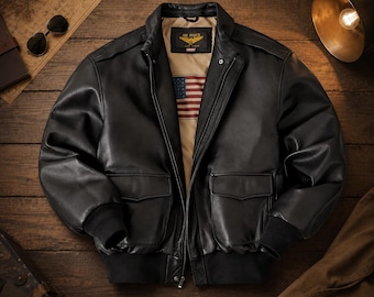 A2 schapenvacht bomberjack heren, WWII Aviator Flight Coat