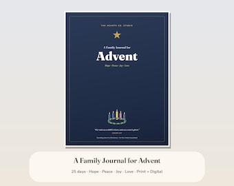 Family Advent Journal | Christian Devotional, Bible Reading Plan (Print + Digital)