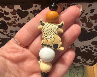 Light brown cow keychain