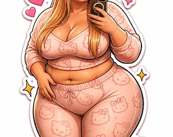 Chubby girl sticker
