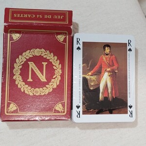 Cartas de jogar francesas vintage Jeu Napolean - novas - achado raro