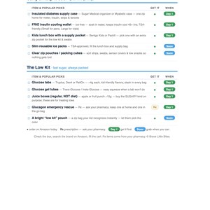Kit de inicio para personas recién diagnosticadas con diabetes tipo 1: lista de verificación imprimible para padres de la primera semana de la diabetes tipo 1. imagen 5