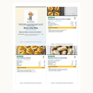 Rezeptkarten für Typ-1-Diabetes, 50 druckbare kohlenhydratarme Snacks und Mahlzeiten für Kinder mit Kohlenhydratangaben, Englisch und Spanisch Bild 6