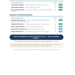 Kit de inicio para personas recién diagnosticadas con diabetes tipo 1: lista de verificación imprimible para padres de la primera semana de la diabetes tipo 1. imagen 4