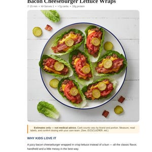 Type 1 Diabetes Cookbook for Kids, 50 Low Carb Recipes with Carb Counts, Printable PDF image 5