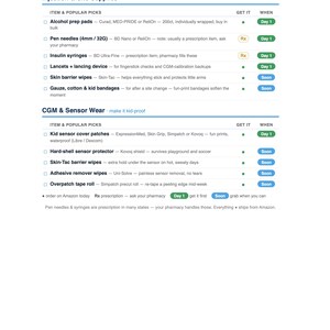 Kit de inicio para personas recién diagnosticadas con diabetes tipo 1: lista de verificación imprimible para padres de la primera semana de la diabetes tipo 1. imagen 6