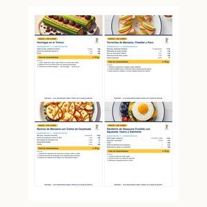 Rezeptkarten für Typ-1-Diabetes, 50 druckbare kohlenhydratarme Snacks und Mahlzeiten für Kinder mit Kohlenhydratangaben, Englisch und Spanisch Bild 7