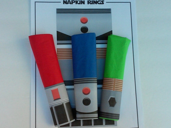 Star Wars Party Lightsaber Napkin Rings