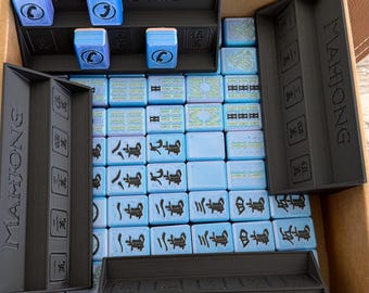 Set di tessere Mahjong in miniatura + accessori