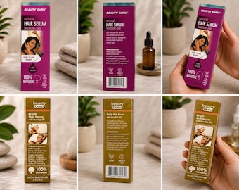 Beauty Guru Hair & Skin Serum Set, Keratin Hair Serum and Rosehip Oil Bright Skin Serum, Vegan Travel Size Beauty Duo