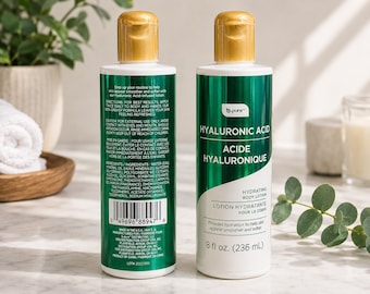 Hyaluronic Acid Hydrating Body Lotion | Deep Moisture Body Lotion | Dry Skin Hydration | Soft & Smooth Skin Care | 8 oz / 236 mL