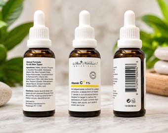 Skin Nutrition Botanicals Vitamin C Serum 1% 30ml, Brightening Facial Serum for Dark Spots, Uneven Skin Tone & Glow
