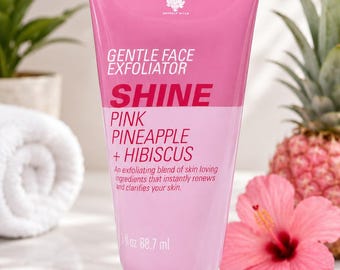Bolero Gentle Face Exfoliator – Pink Pineapple & Hibiscus Facial Scrub – Skin Smoothing Exfoliating Face Wash – 3 fl oz (88.7 ml)