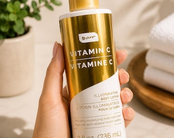 Vitamin C Illuminating Body Lotion 8 oz Brightening Moisturizer Hydrating Body Lotion Daily Skincare Gift for Women