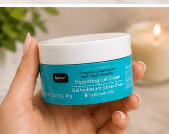 Hydrating Gel Cream with Hyaluronic Acid 1.7 oz Moisturizer Face Cream Daily Hydration Gel Lightweight Skincare Gift