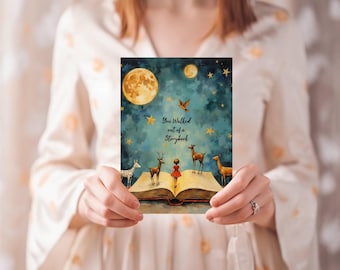 Whimsical Storybook Birthday Card: Fairytale Illustration