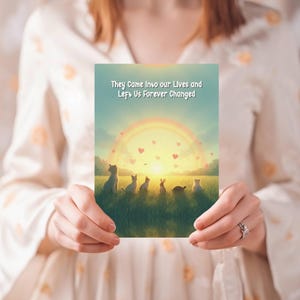 Haustier Verlust Beileid Karte Digital Download, Rainbow Bridge Karte, Trauer Karte für Haustier, druckbare Haustier Gedenkkarte 5 x 7, Comfort Karte, jedes Tier