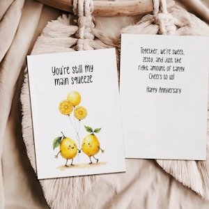 Carte d'anniversaire imprimable, carte citron drôle pour partenaire, carte de Saint-Valentin à presser principale, cadeau d'anniversaire de dernière minute, téléchargement immédiat
