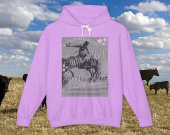 Support Your Local Cowboy Unisex Lightweight Hooded Sweatshirt