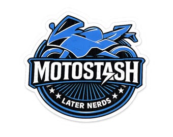Blue Sport Motorcycle Logo sticker | Kiss-Cut Sticker
