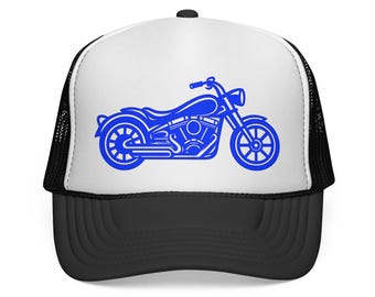 MotoStash Cruiser Collection Trucker Hat | Minimalist V-Twin Motorcycle Mesh Cap