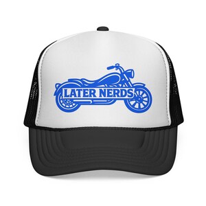 MotoStash "Later Nerds" Cruiser Collection Truckerpet | Klassieke motorpet met mesh
