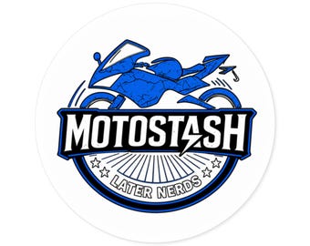 MotoStash "Later Nerds" Waterproof Motorcycle Sticker | Die-Cut Vinyl Decal for Helmets, Bikes & Toolboxes