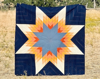 Kołdra Country Star: wzór Camp Star, nowoczesne pikowanie maszynowe, tkanina bawełniana (68" x 68")