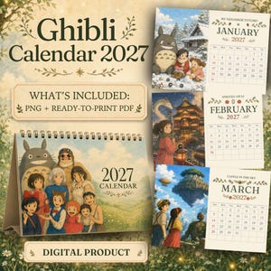 Digital ghibli calendar - Etsy 日本 Digital ghibli calendar - Etsy 日本