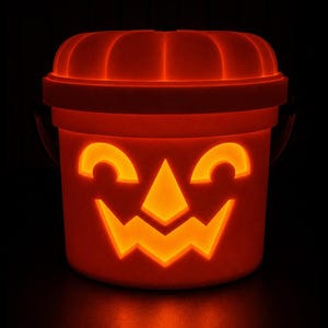 Wicked Ember | Pumpkin Halloween Light Up Bucket | Spooky Halloween Decor image 2