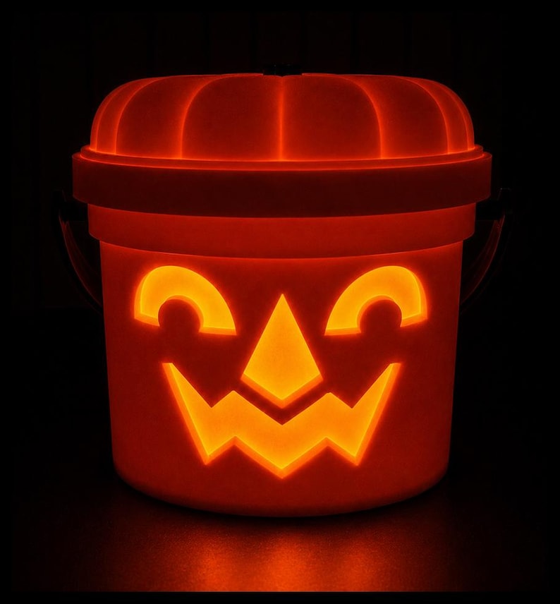Wicked Ember | Pumpkin Halloween Light Up Bucket | Spooky Halloween Decor image 2