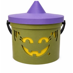 Hocus Glowcus | Witch Halloween Light Up Bucket | Spooky Halloween Decor image 1