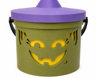 Hocus Glowcus | Witch Halloween Light Up Bucket | Spooky Halloween Decor