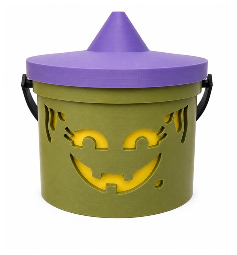 Hocus Glowcus | Witch Halloween Light Up Bucket | Spooky Halloween Decor image 1