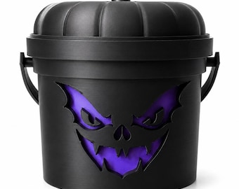 Midnight Bat | Bat | Halloween Light Up Bucket | Spooky Halloween Decor