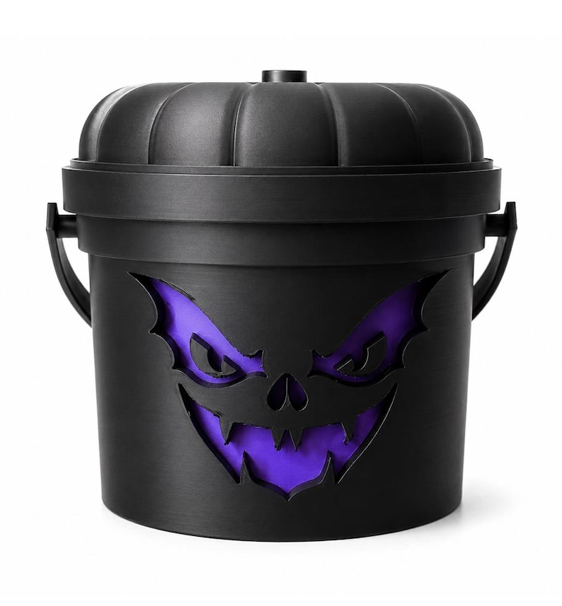 Midnight Bat | Bat | Halloween Light Up Bucket | Spooky Halloween Decor zdjęcie 1