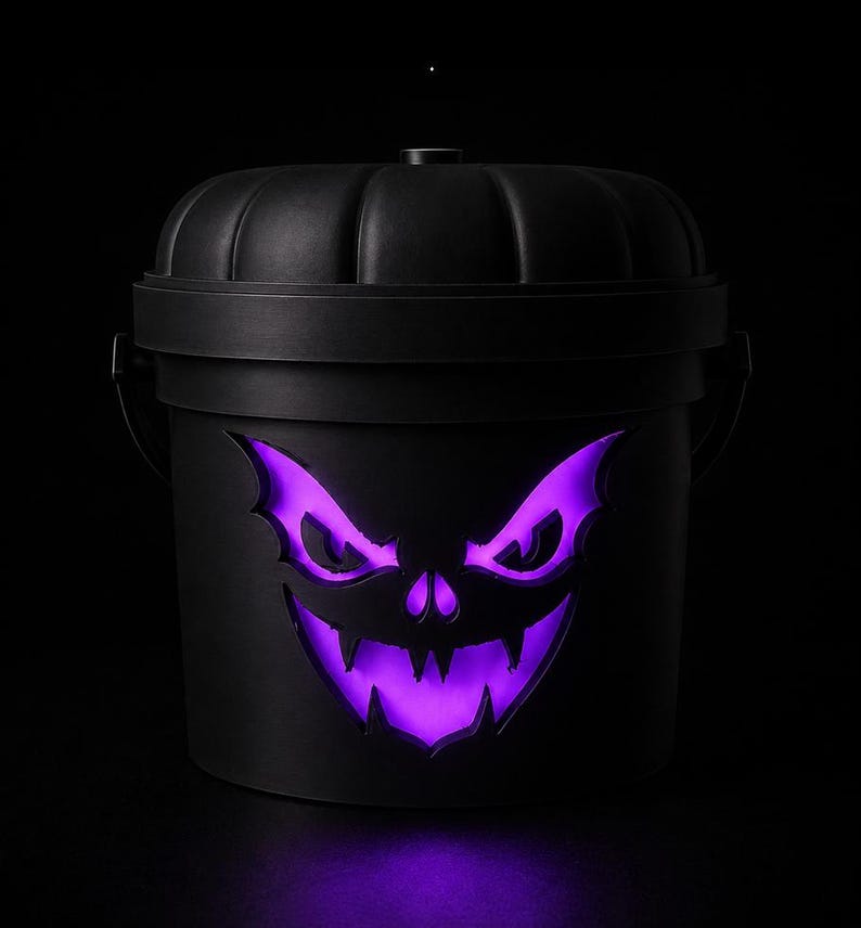 Midnight Bat | Bat | Halloween Light Up Bucket | Spooky Halloween Decor zdjęcie 2