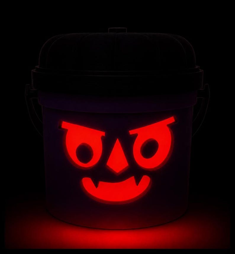 Count Bloodmoon | Vampire Halloween Light Up Bucket | Spooky Halloween Decor afbeelding 2