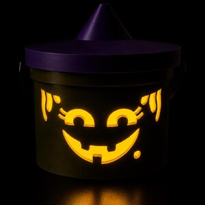 Hocus Glowcus | Witch Halloween Light Up Bucket | Spooky Halloween Decor image 2
