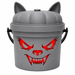 Howling Mauler | Werewolf Halloween Light Up Bucket | Spooky Halloween Decor