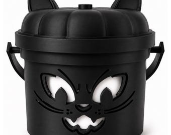 Night Prowler | Cat Halloween Light Up Bucket | Spooky Halloween Decor