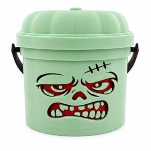 Rotten Rage | Zombie Halloween Light Up Bucket | Creepy Halloween Decor