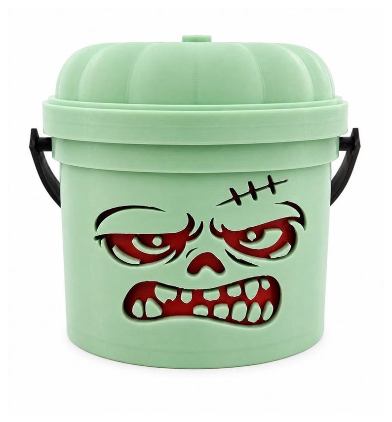 Rotten Rage | Zombie Halloween Light Up Bucket | Creepy Halloween Decor 画像 1