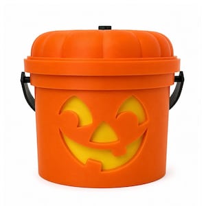 Trick-or-Treat Jack | Pumpkin Halloween Light Up Bucket | Spooky Halloween Decor image 1